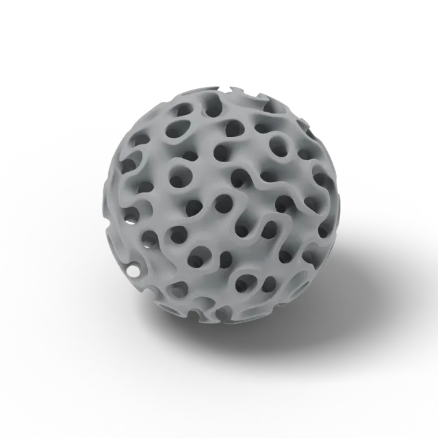 Render of a lattice ball in Flexible TPU · TPU 90A